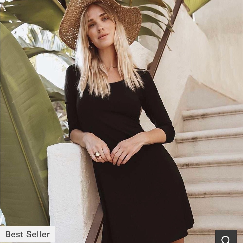 Karen Kane Elegant Black Long Sleeve Dress